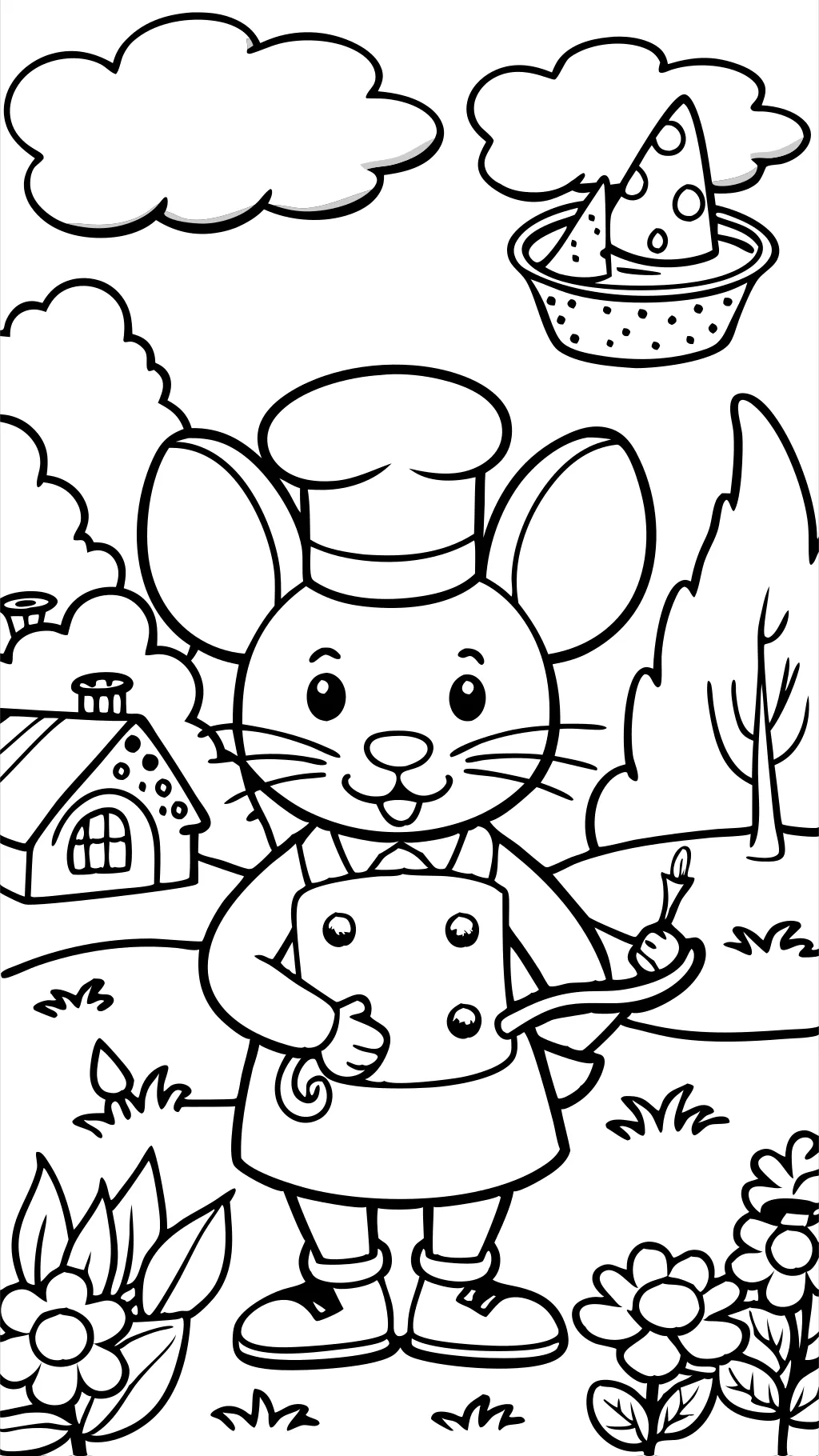 coloriage de souris